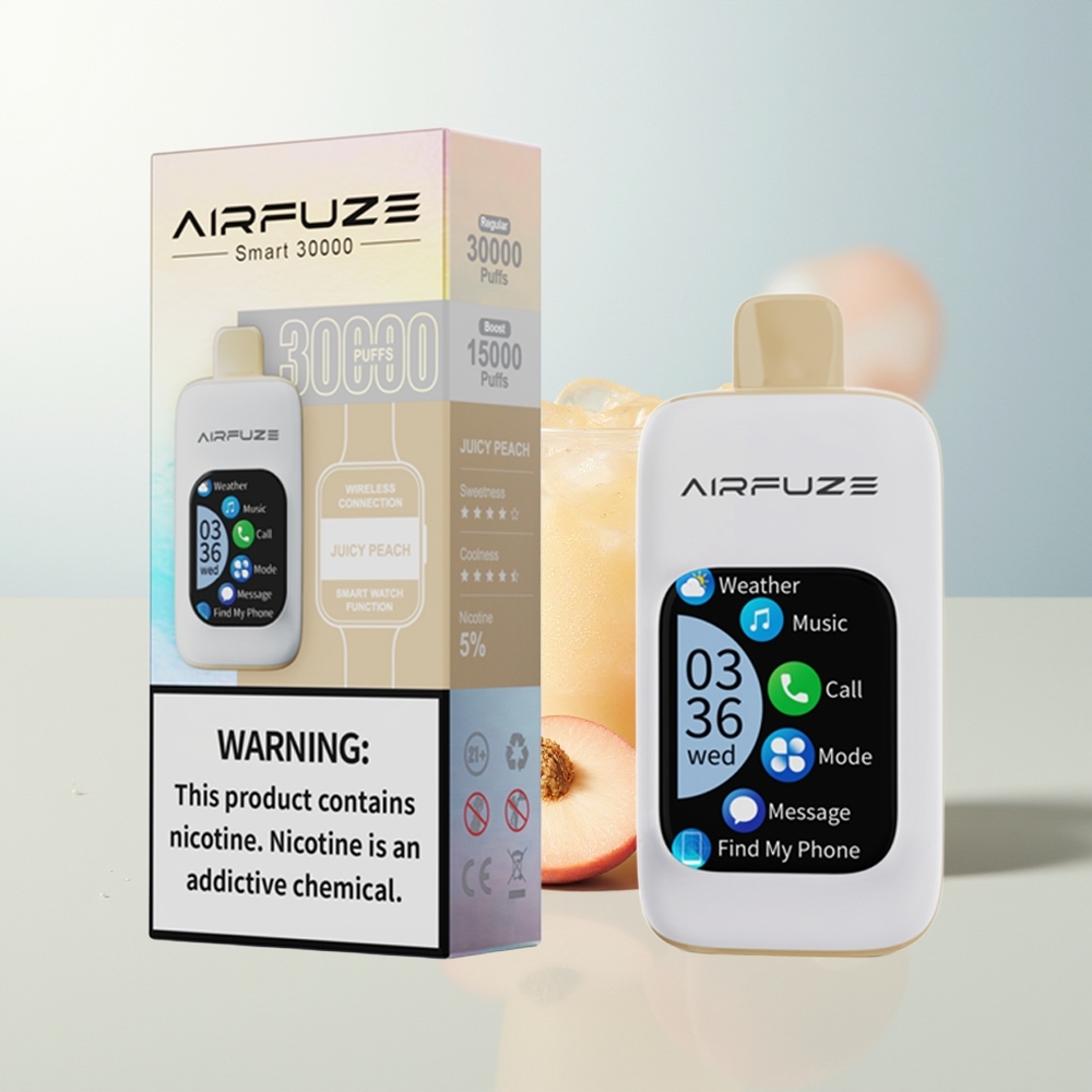 AirFuze Smart 30000 Puffs Sok od Breskve s Tipkovnicom i TFT zaslonom
