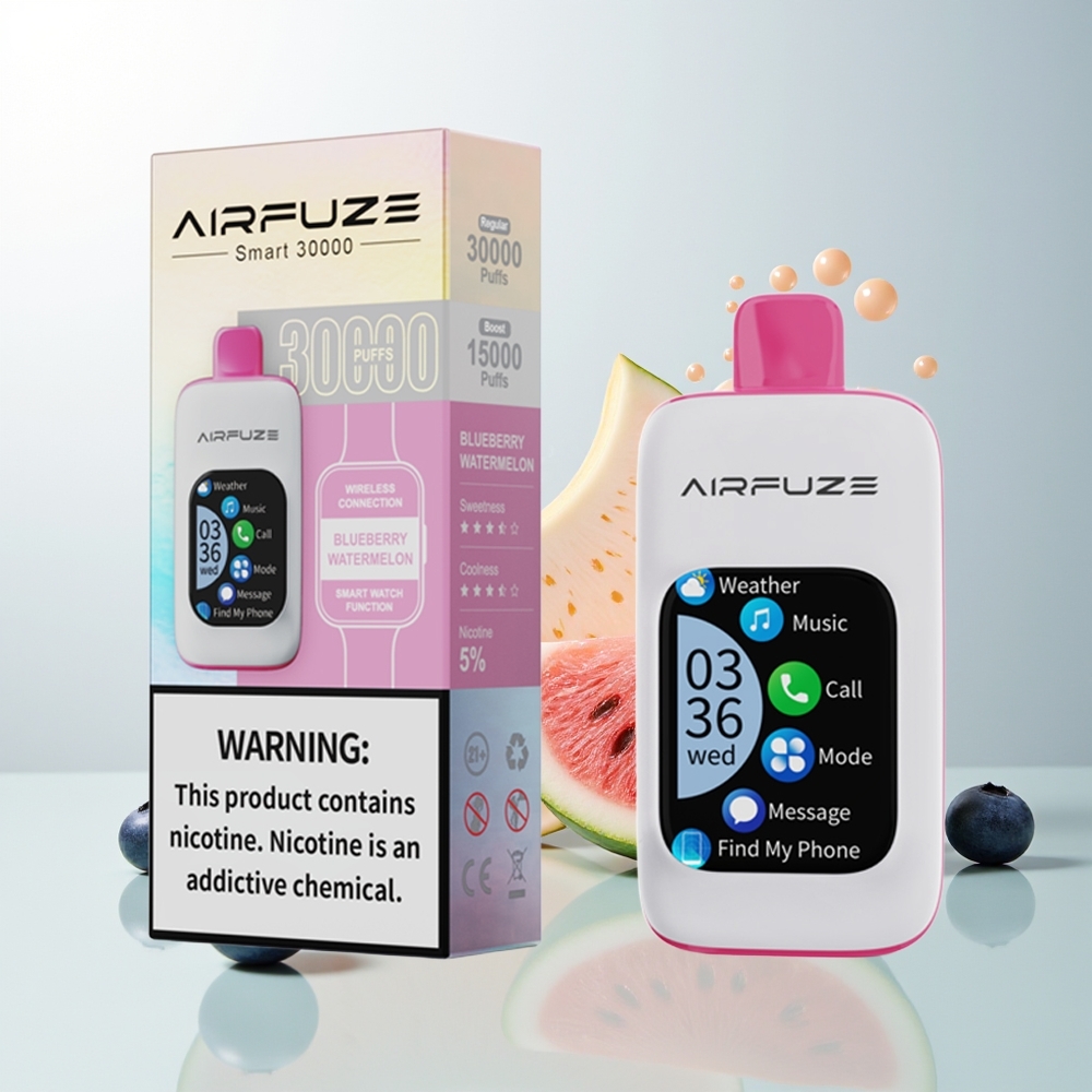 AirFuze Smart 30000 Pufova Jednokratna Vape Borovnica Lubenica s 5 Nikotina i Type-C Punjenjem