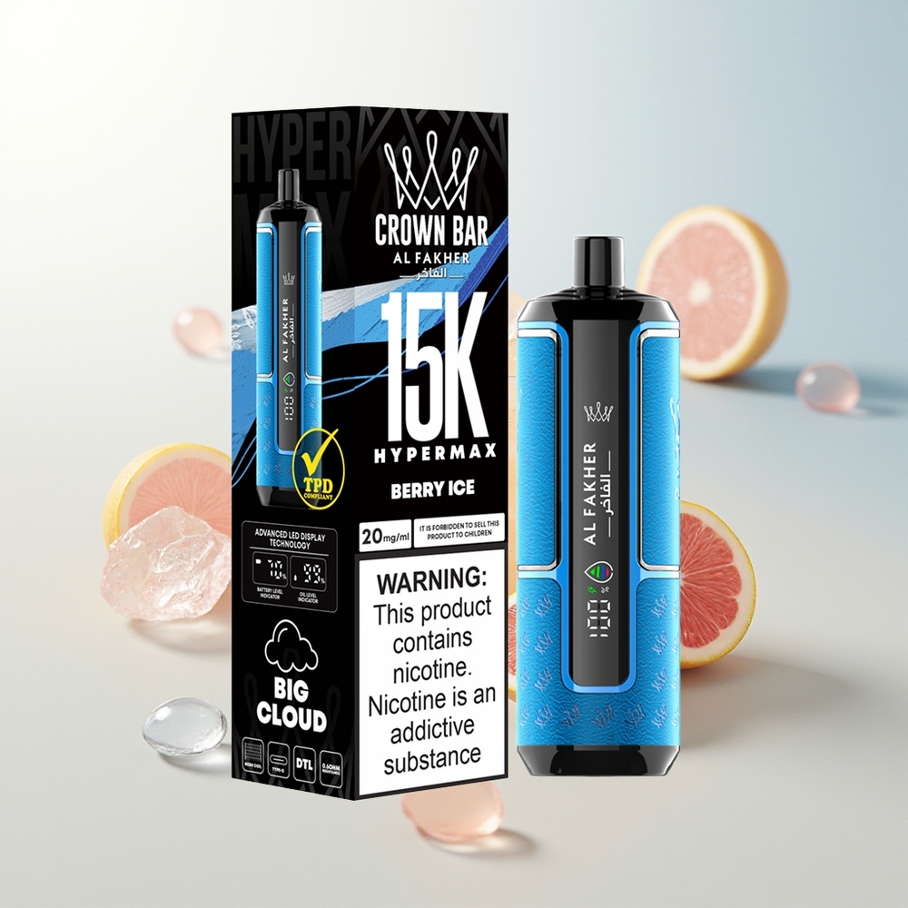 Al Fakher Crown Bar 15K Jahodni Led Hypermax Prijenosna DTL 6mg/ml