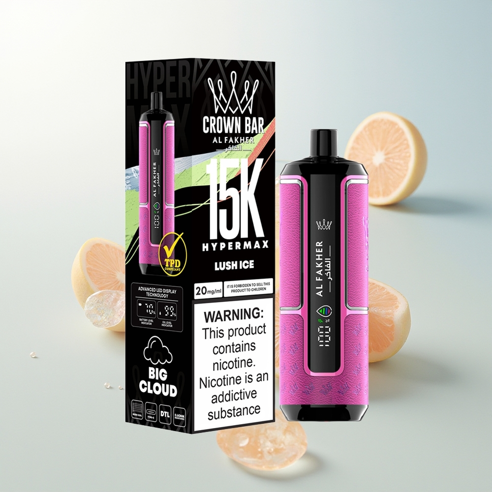 Al Fakher Crown Bar 15K Lješnjak Led Hypermax DTL Kompaktan