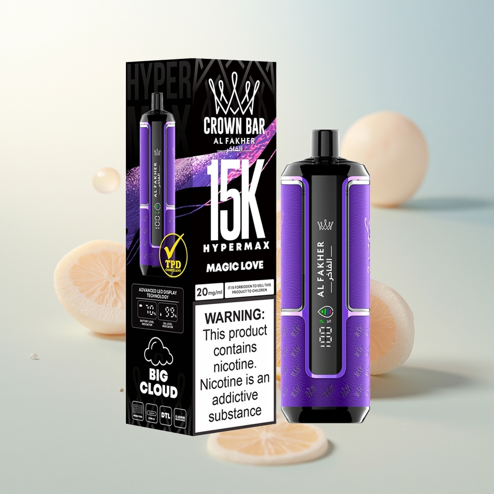 Al Fakher Crown Bar 15K Čarobna Ljubav Kompaktni Dizajn Type-C Punjenje