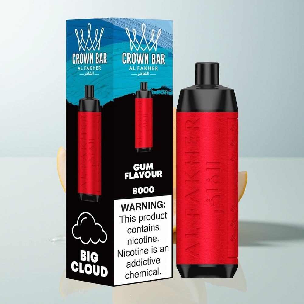 Al Fakher Crown Bar 8000 Crystal Jednokratna Vape Žvakaća Aroma 18ml USB-C