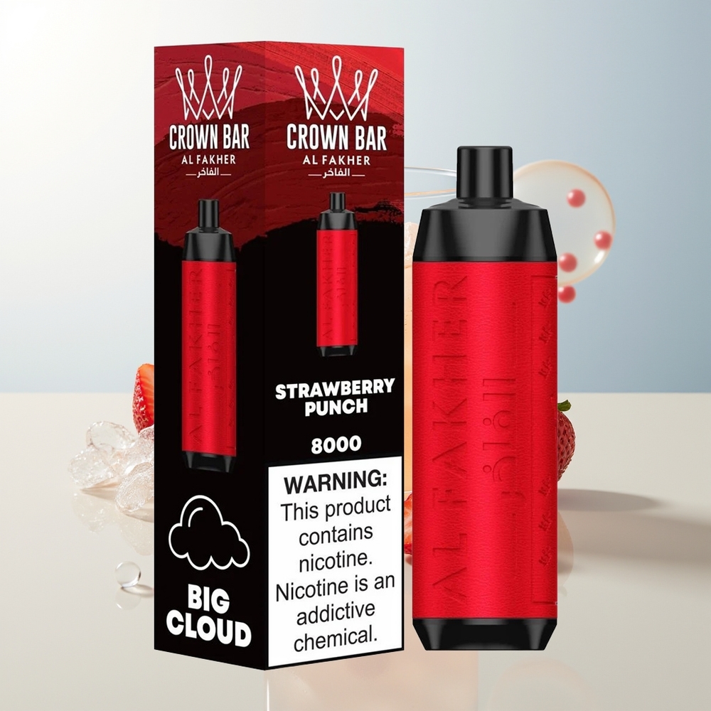 Al Fakher Crown Bar 8000 Jagoda Punch 18ml 8000 Puffs