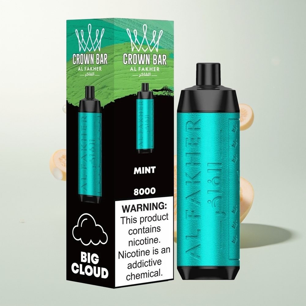 Al Fakher Crown Bar 8000 Kristalni Jednokratni Vape Meta + USB Type-C + 18ml