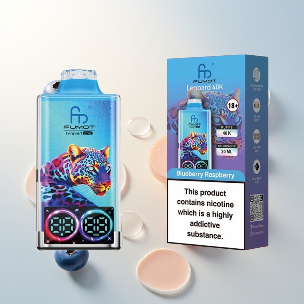Fumot Leopard 40K Puffs Dual Mesh Jednokratna Vape Borovnica Malina