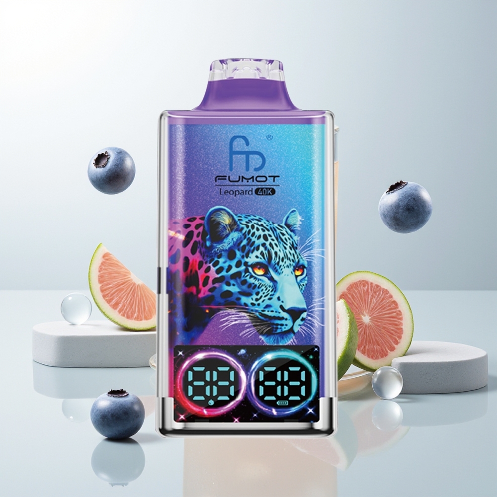 Fumot Leopard 40K Puffs Dual Mesh Jednokratna Vape Borovnica na ledu Type-C Charging