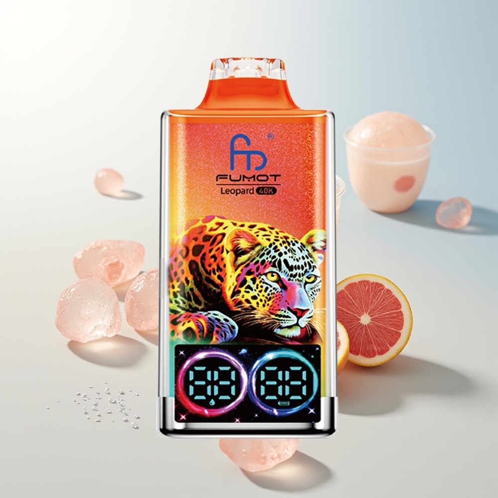 Fumot Leopard 40K Puffs Dual Mesh Trešnja Led Jednokratna Vape 700mAh Battery Type-C Charging