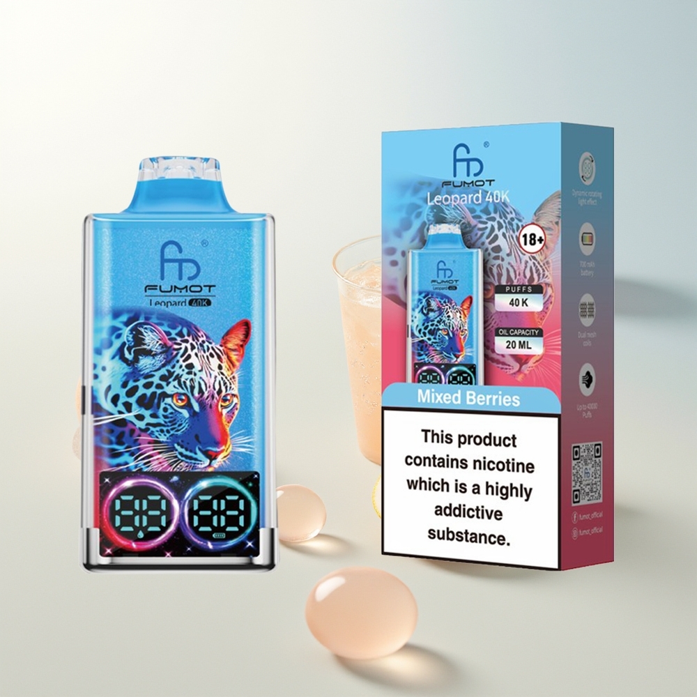 Fumot Leopard 40K Puffs Jednokratna Vape Mješovite Bobice Dual Mesh Type-C