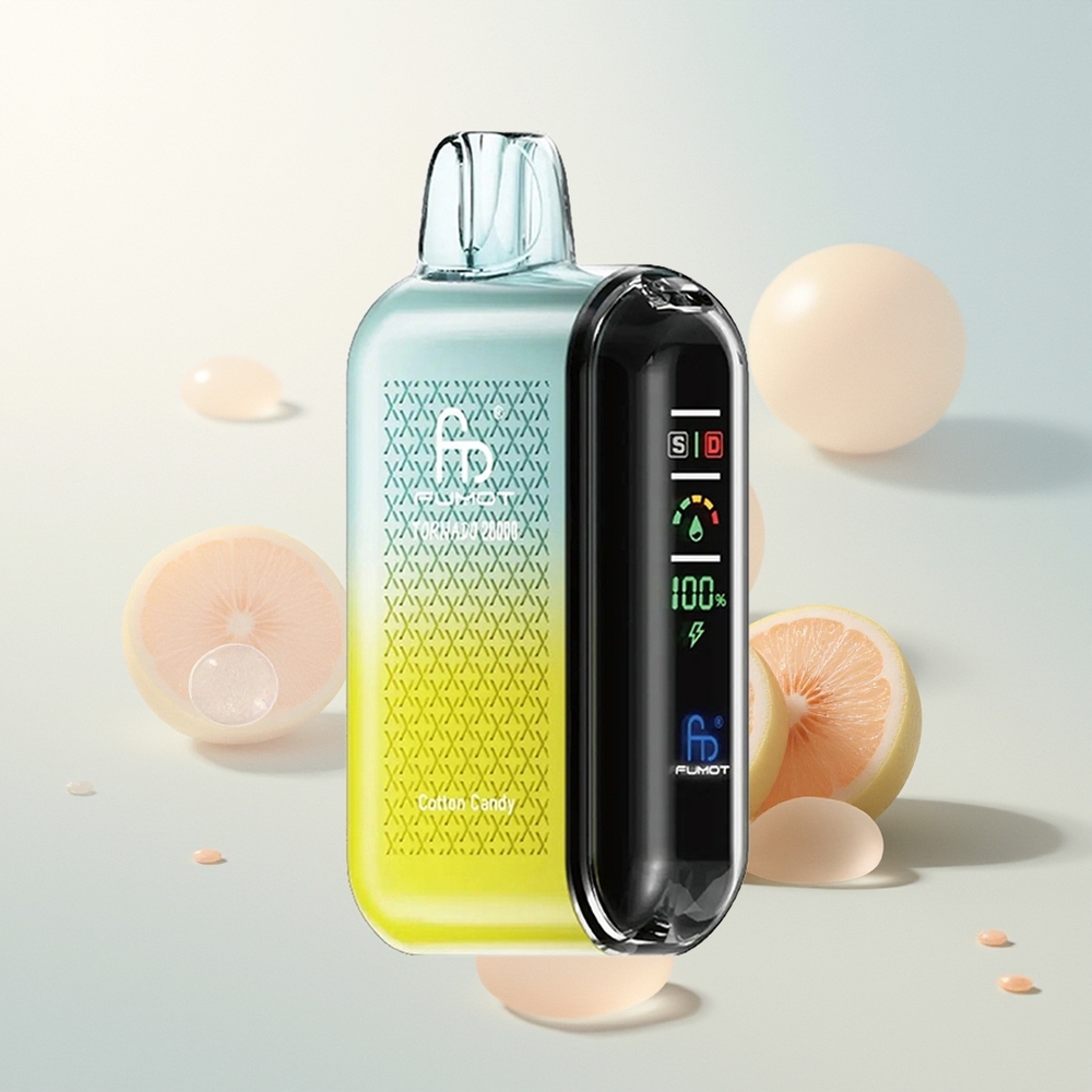 Fumot Tornado 20000 Puffova Bomboni od šećerne vune Dual Mesh Coil Smart Display
