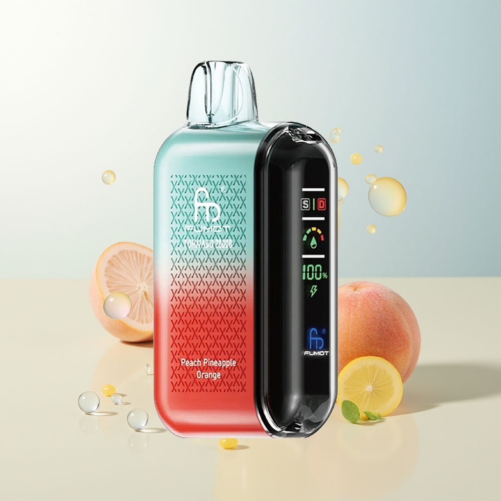 Fumot Tornado 20000 Puffova Breskva Ananas Naranča Dual Mesh Smart Display