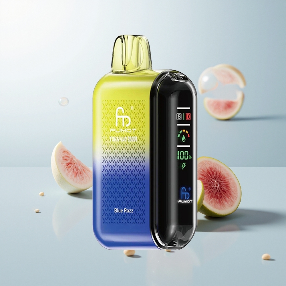 Fumot Tornado 20000 Puffova Dual Mesh Plavi Razz Smart Display