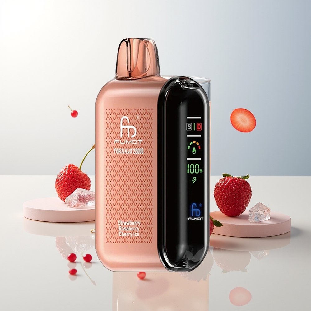 Fumot Tornado 20000 Puffova Jagoda Malina Trešnja Led Dual Mesh Coil Smart Display