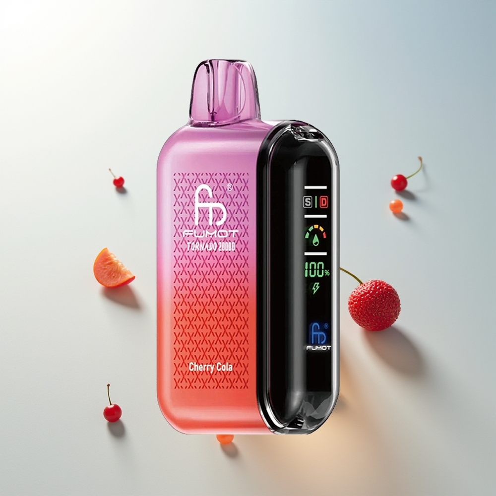 Fumot Tornado 20000 Puffs Trešnja Kola Dual Mesh Coil Smart Display