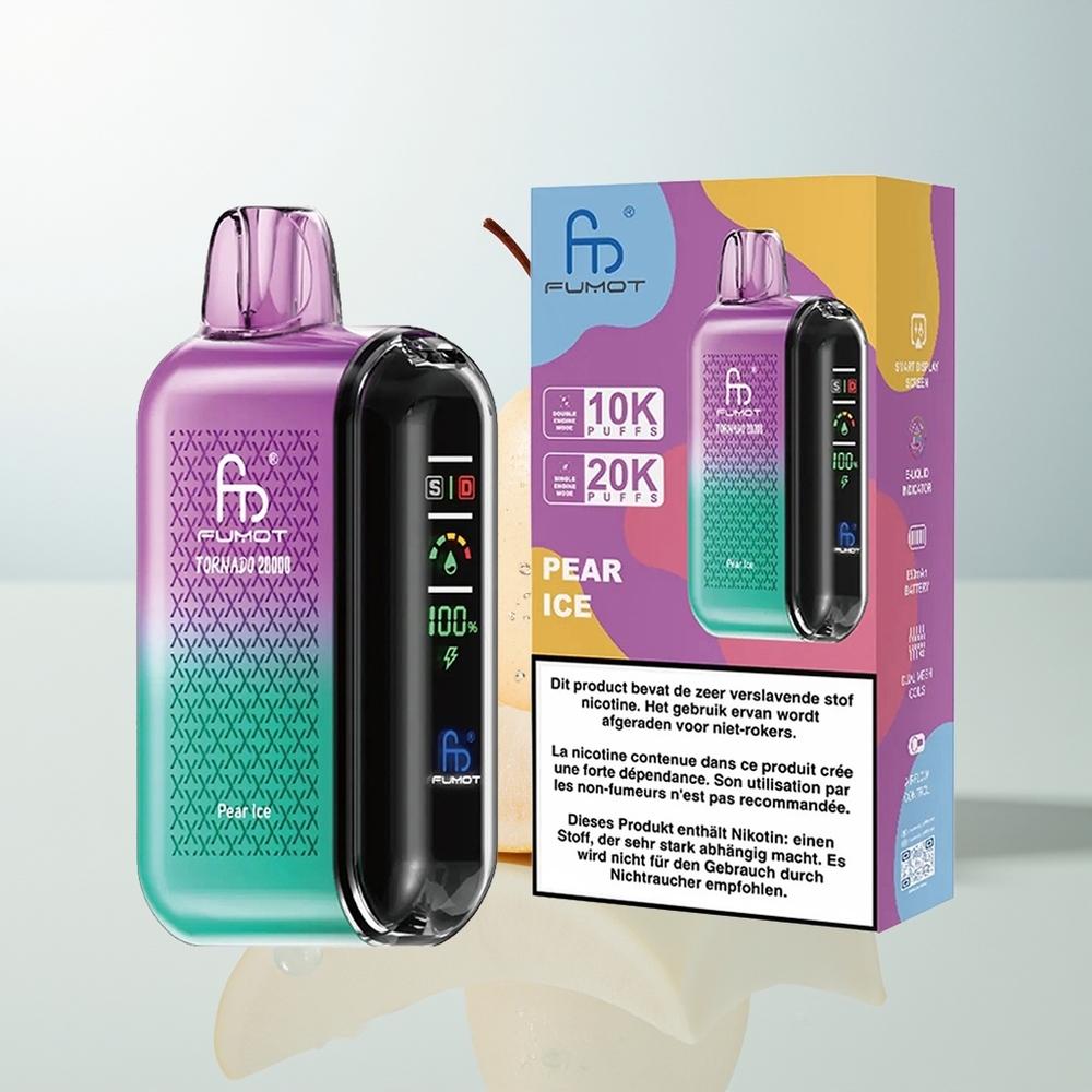 Fumot Tornado 20000 Pufova Kruškasti Led Dual Mesh Coil Smart Display