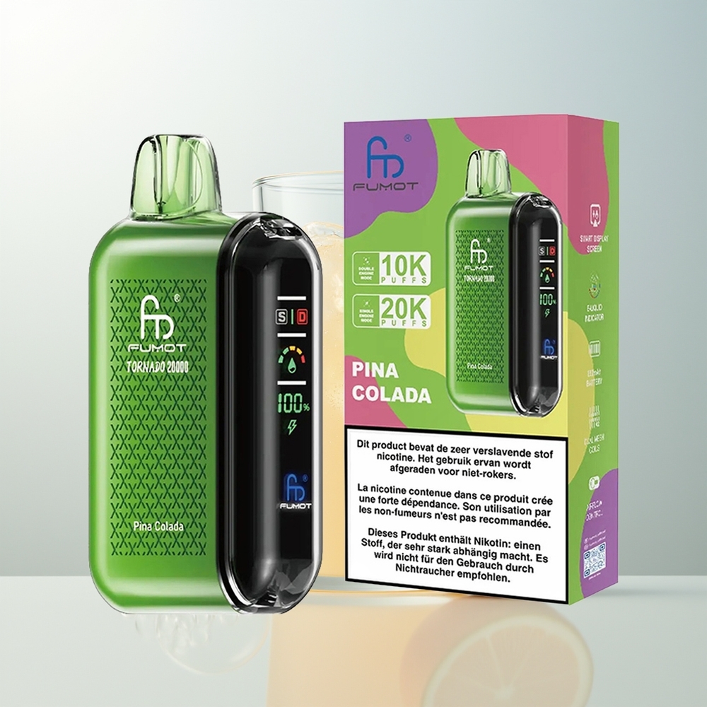 Fumot Tornado 20000 Pufova Pina Kolada 20ml Dual Mesh Coil