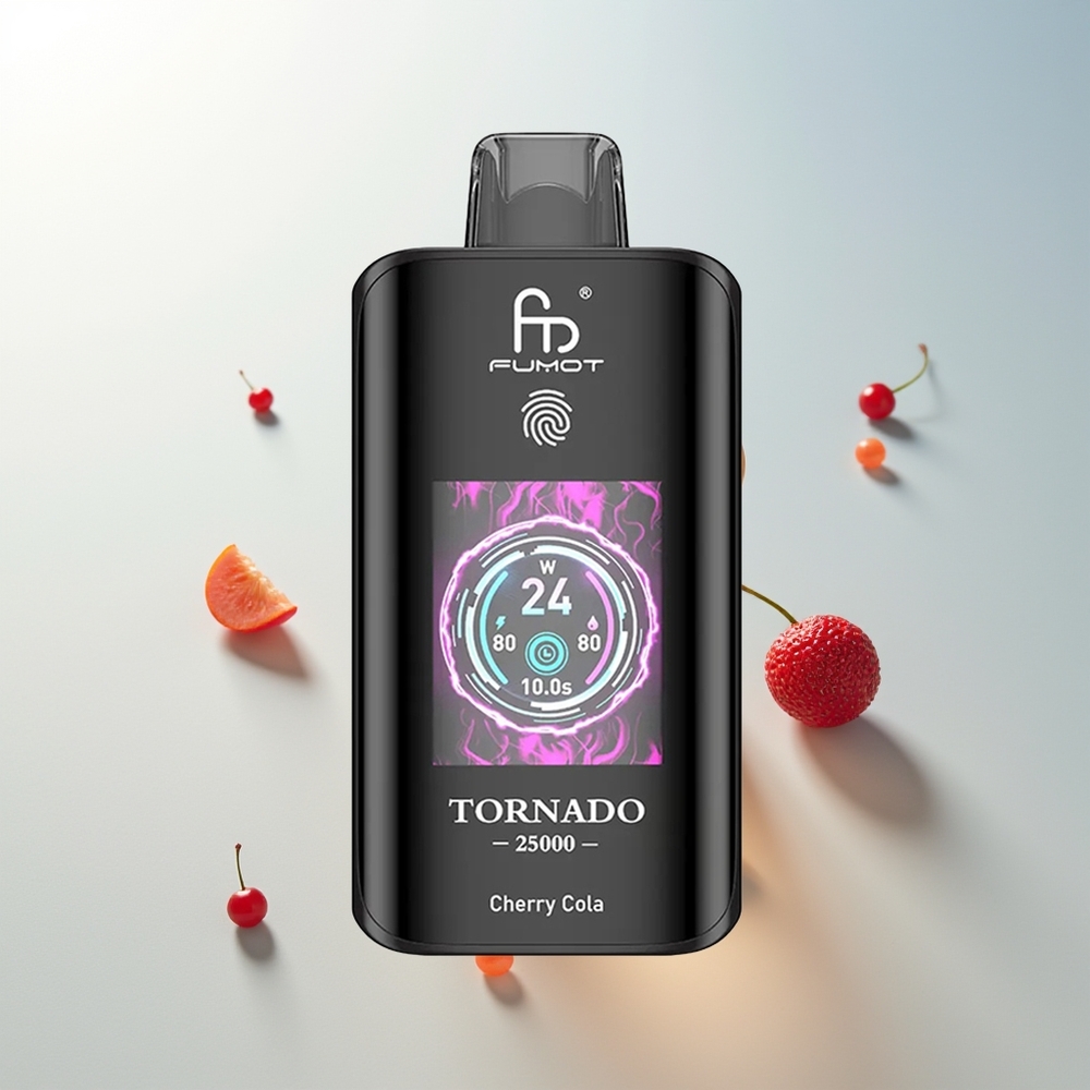 Fumot Tornado 25000 Puffova HD Ekran Cherry Cola 20ml