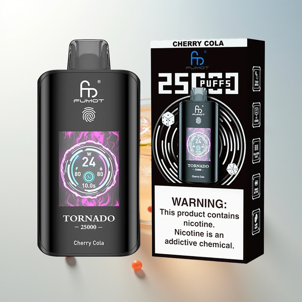 Fumot Tornado 25000 Puffova HD Ekran Cherry Cola 20ml