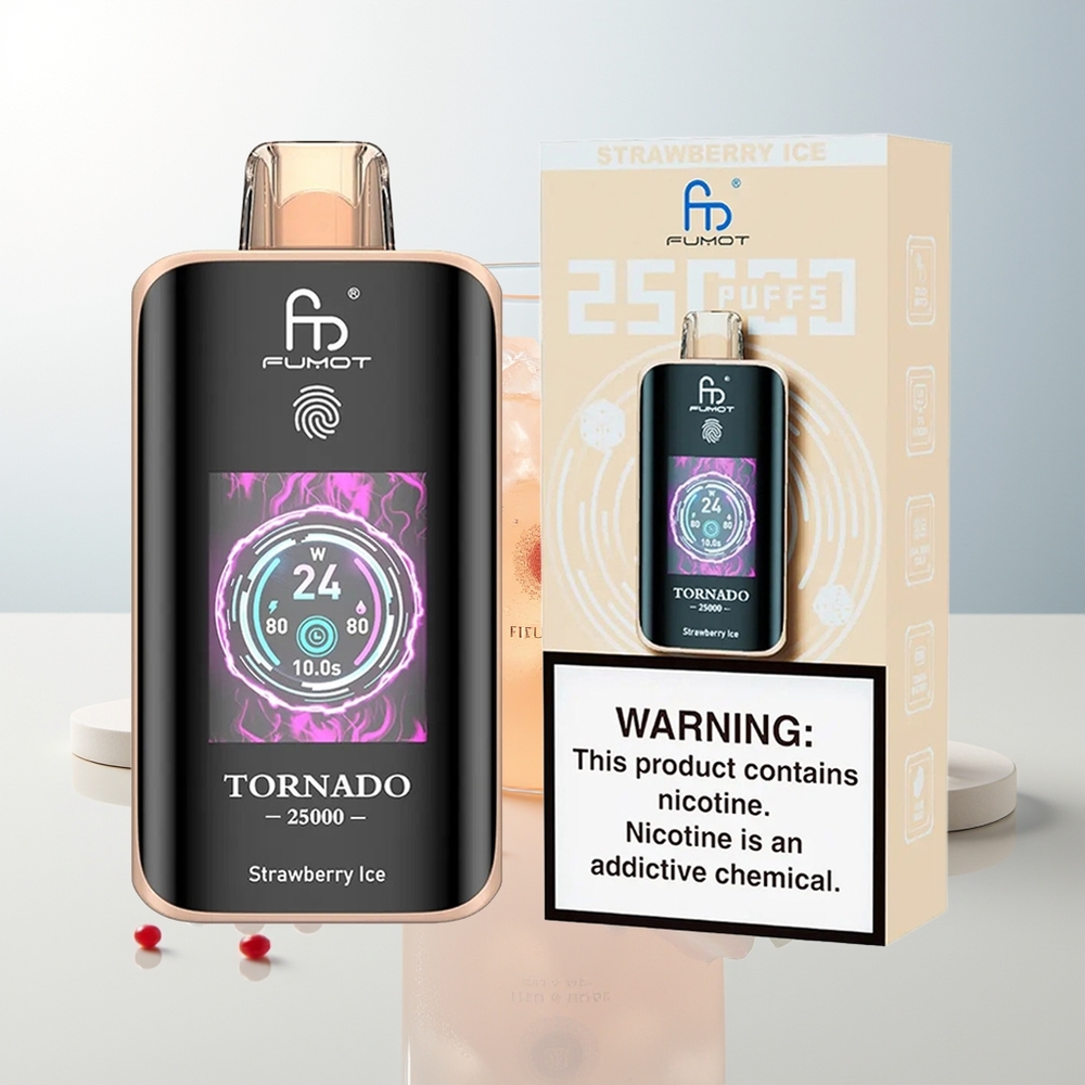 Fumot Tornado 25000 Puffova Jagoda Led + 20ml e-tekućina + 700mAh baterija