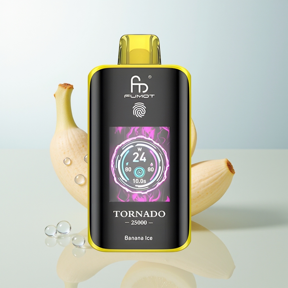 Fumot Tornado 25000 Puffs Bananina Led Rechargeable Battery Type-C Charging