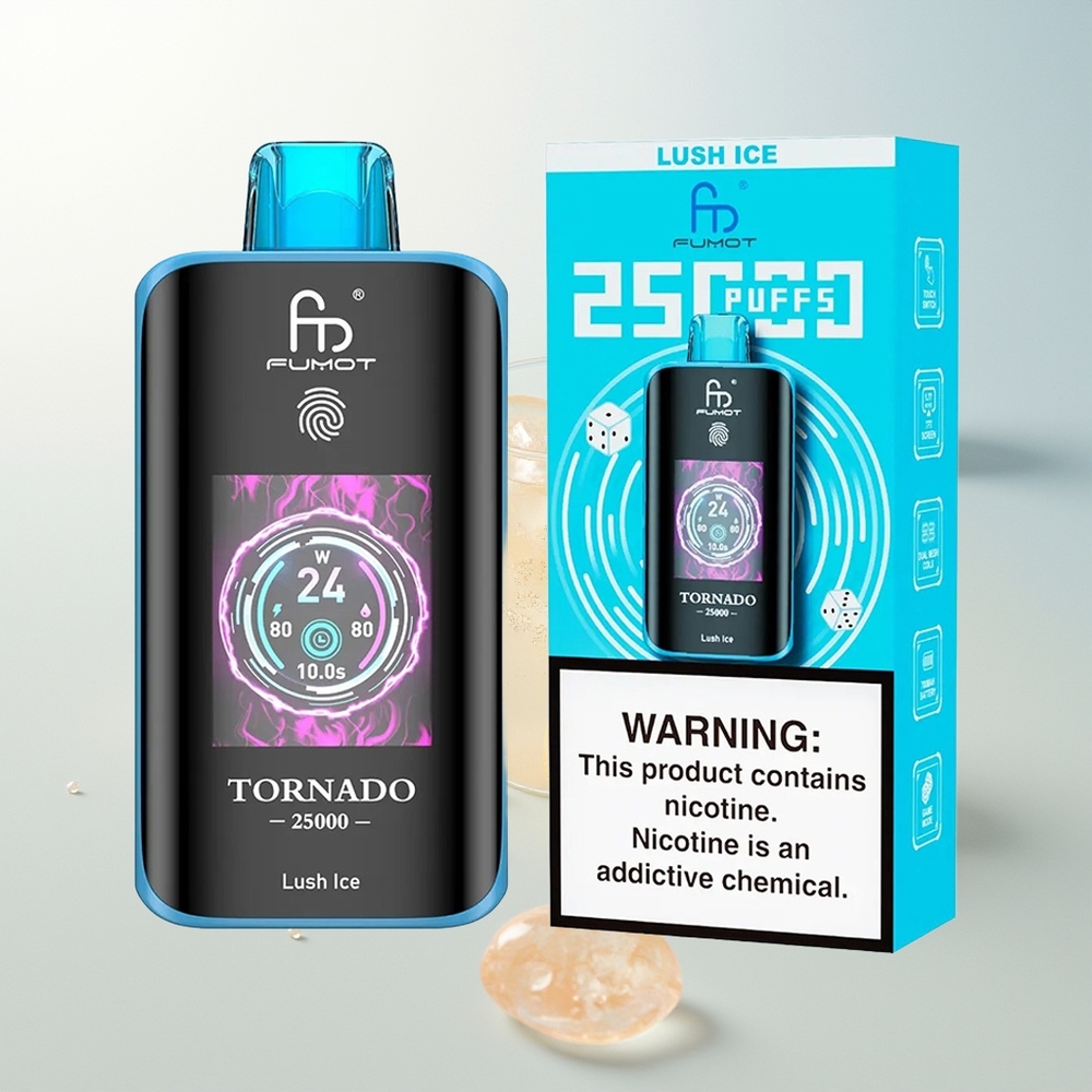 Fumot Tornado 25000 Puffs Ljekoviti Led Rechargeable Battery Type-C Charging