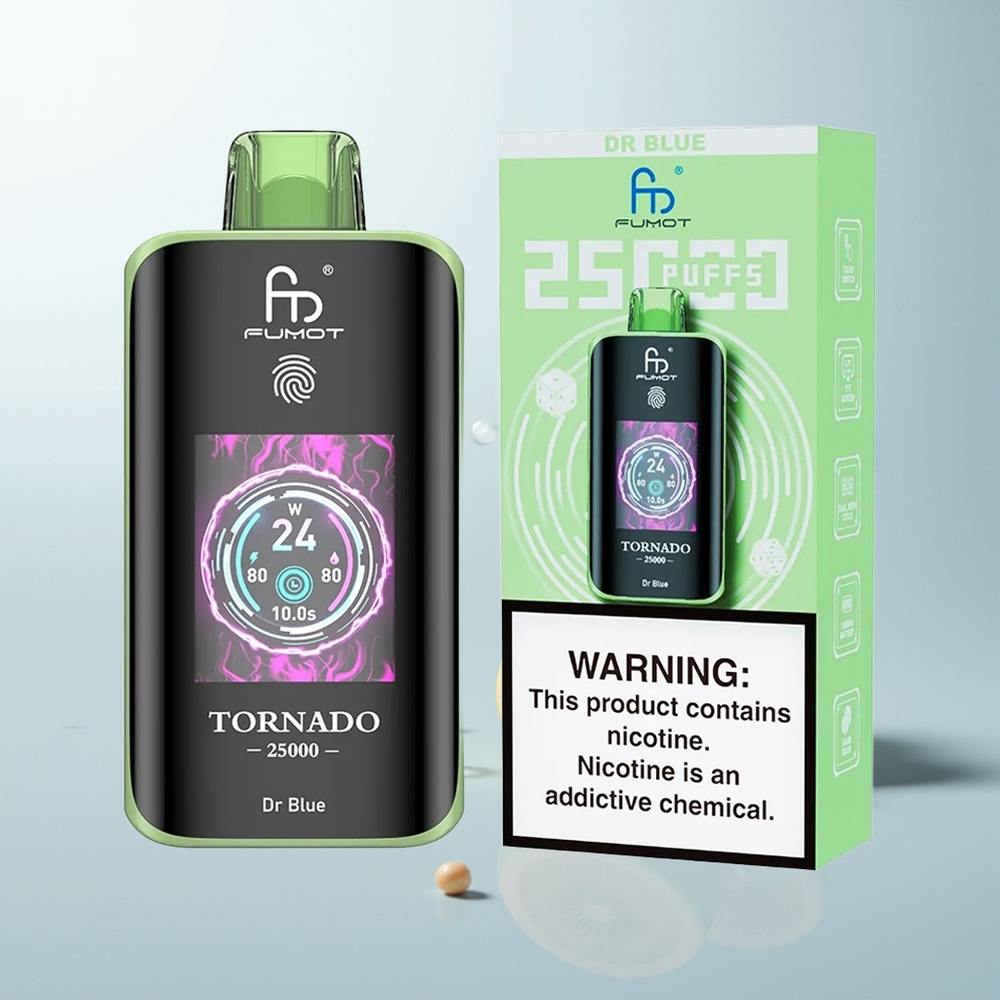 Fumot Tornado 25000 Puffs Plavi Doktor s HD Ekranom i 700mAh Baterijom