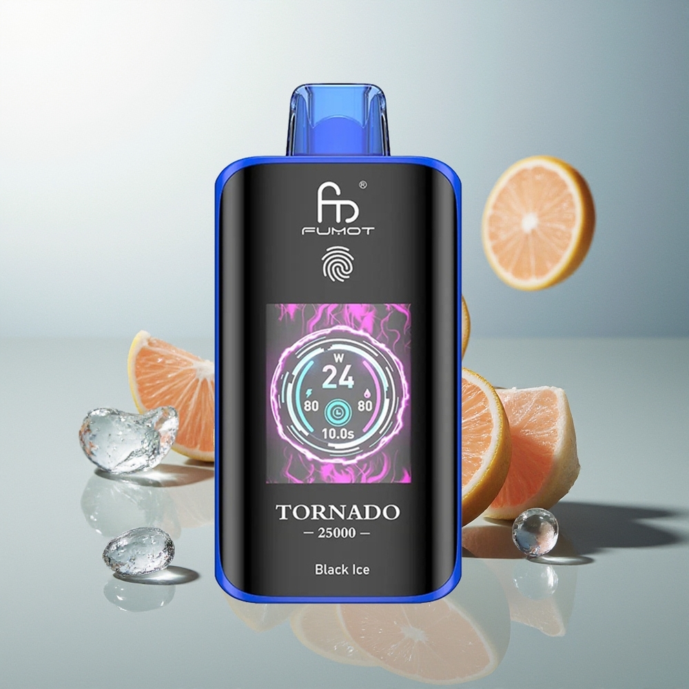 Fumot Tornado 25000 Pufova Crni Led + 20ml + 700mAh