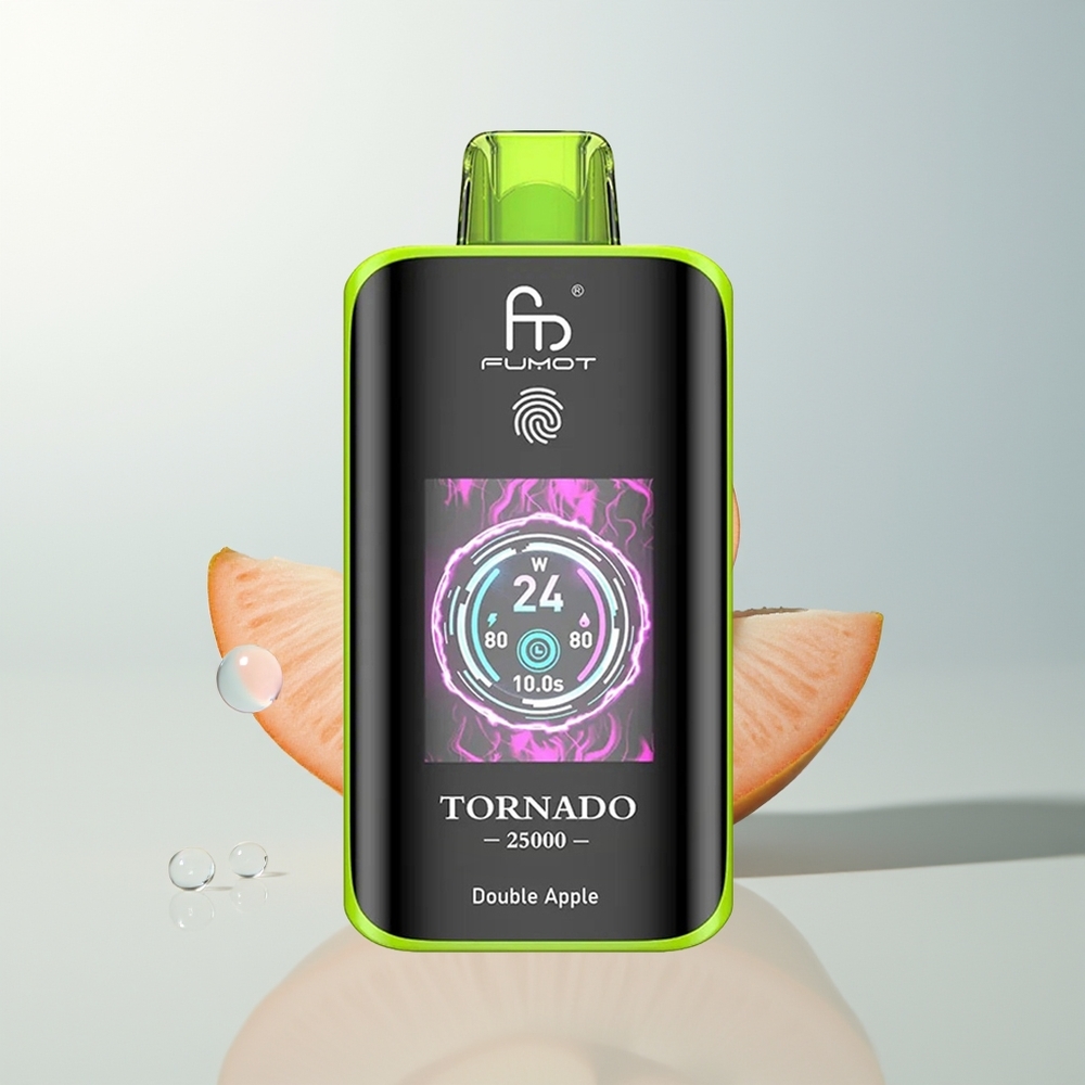 Fumot Tornado 25000 Pufova Dvostruka Jabuka HD Ekran 700mAh Baterija