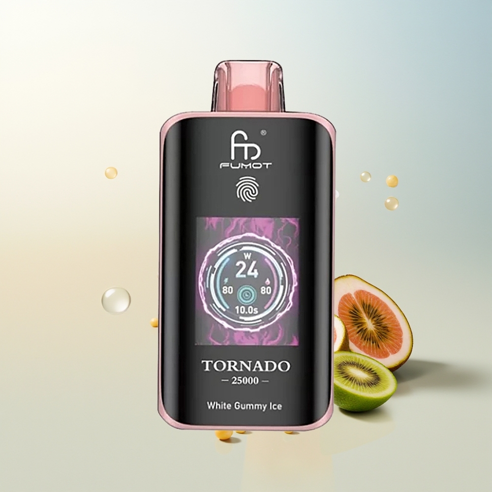 Fumot Tornado 25000 Pufova HD Ekran  700mAh Punjenje Jednokratna Vape Kivi Marelica Guava