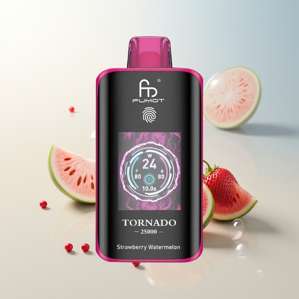 Fumot Tornado 25000 Pufova Jagoda Lubenica HD Ekran 700mAh Baterija