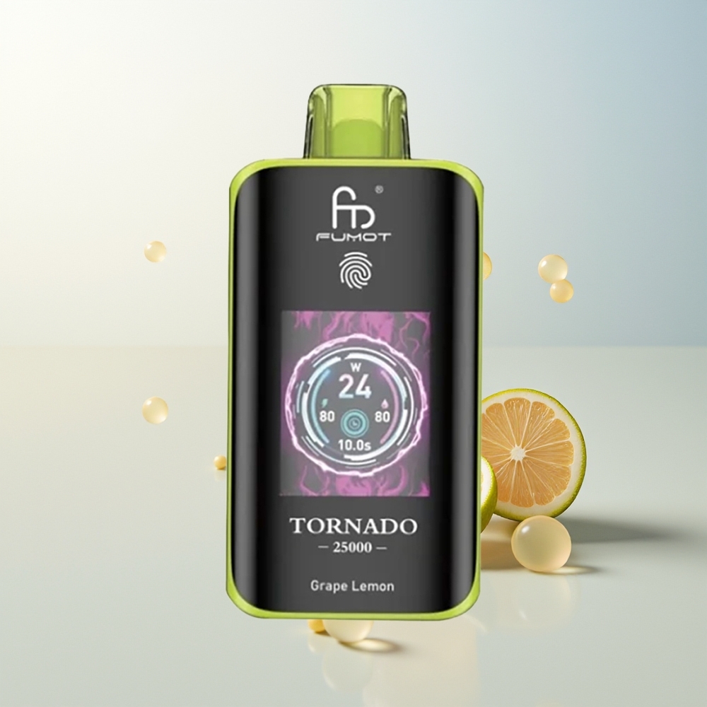 Fumot Tornado 25000 Pusta HD Ekran Grape Limun Tip-C Punjenje