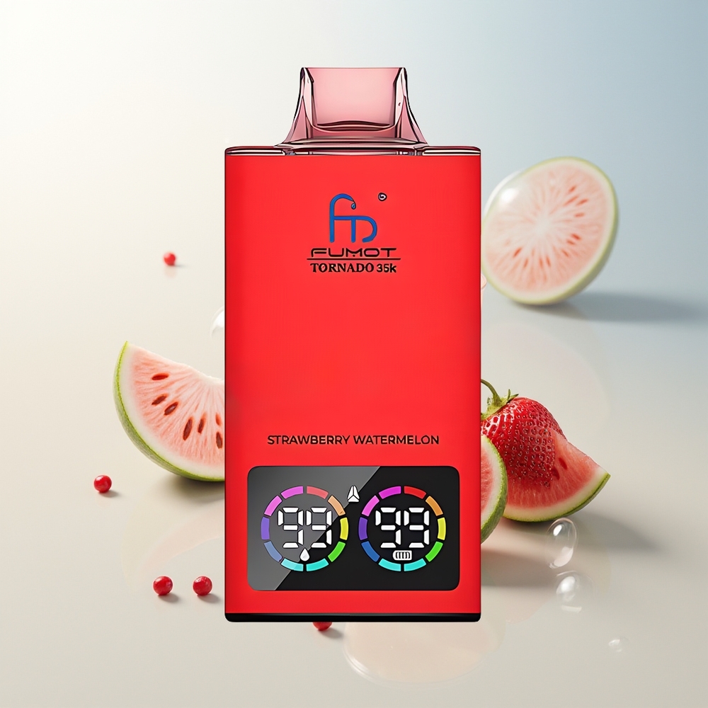 Fumot Tornado 35000 Jednokratna Vape Jagoda Lubenica Dual Mesh Coil USB-C