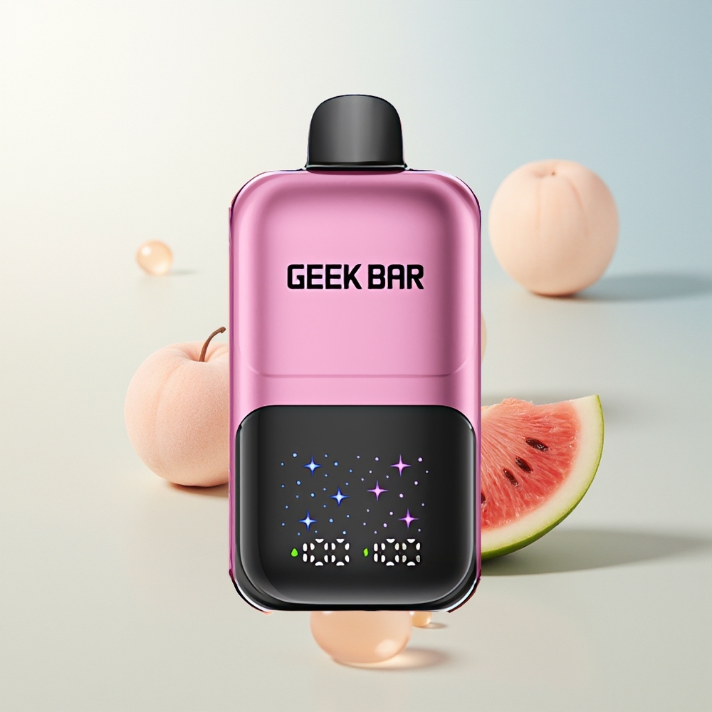 GEEK BAR 2GO 50000 Pufova Breskva  Lubenica Interaktivni Veliki Zaslon i Dvostruki Spremnici