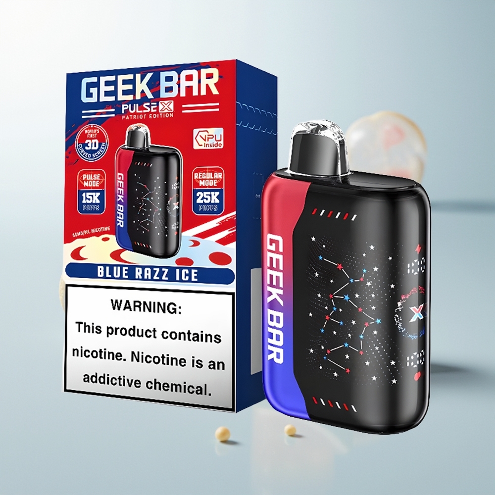 GEEK BAR Pulse X 25000 Puffs 18mL Dual Mesh Patriot Edicija