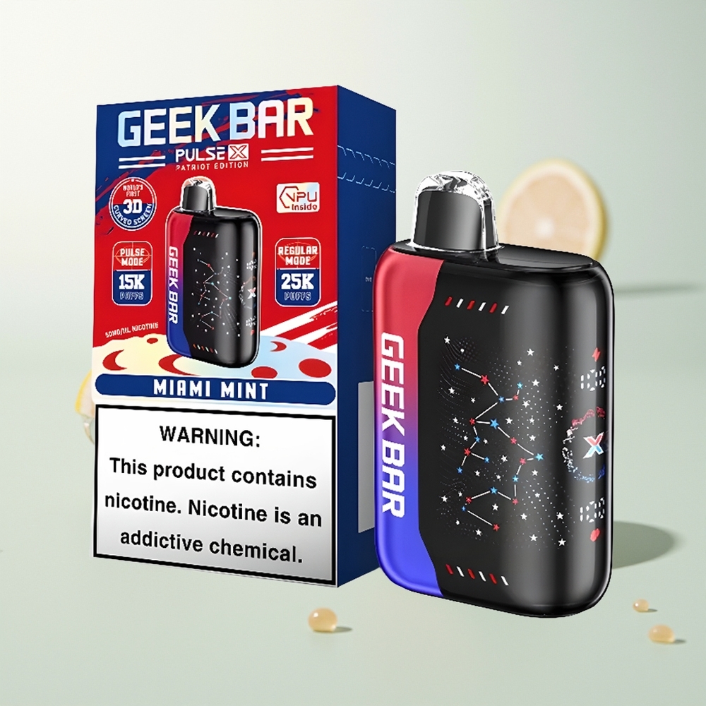 GEEK BAR Pulse X 25000 Puffs 18mL Dual Mesh Patriot Edicija