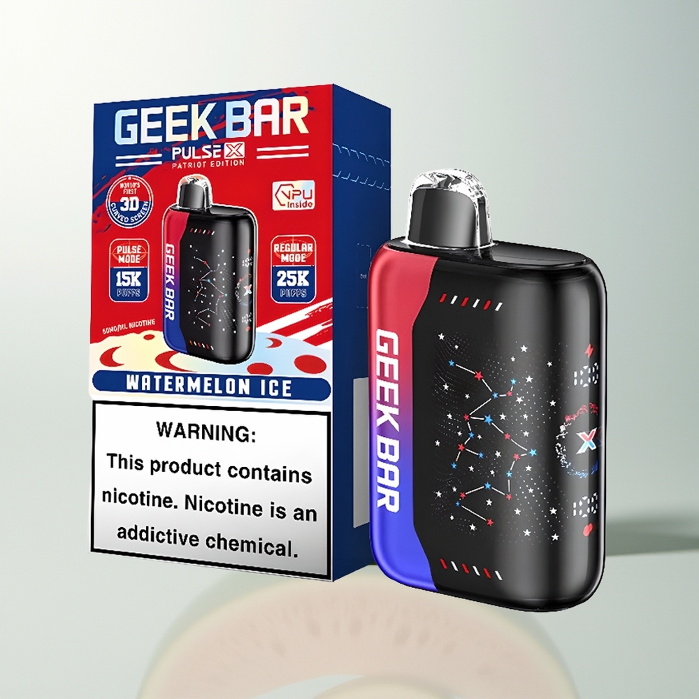 GEEK BAR Pulse X 25000 Puffs 18mL Dual Mesh Patriot Edicija
