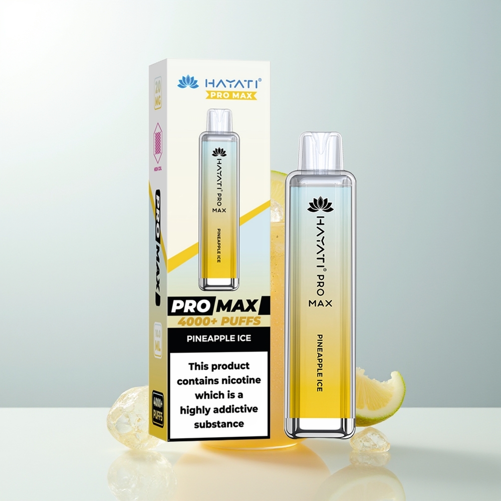 Hayati Pro Max 4000 Pufova Jednokratna Vape Ananas Led 2 5 Nikotina Dual 11 Ohm Mesh Coil