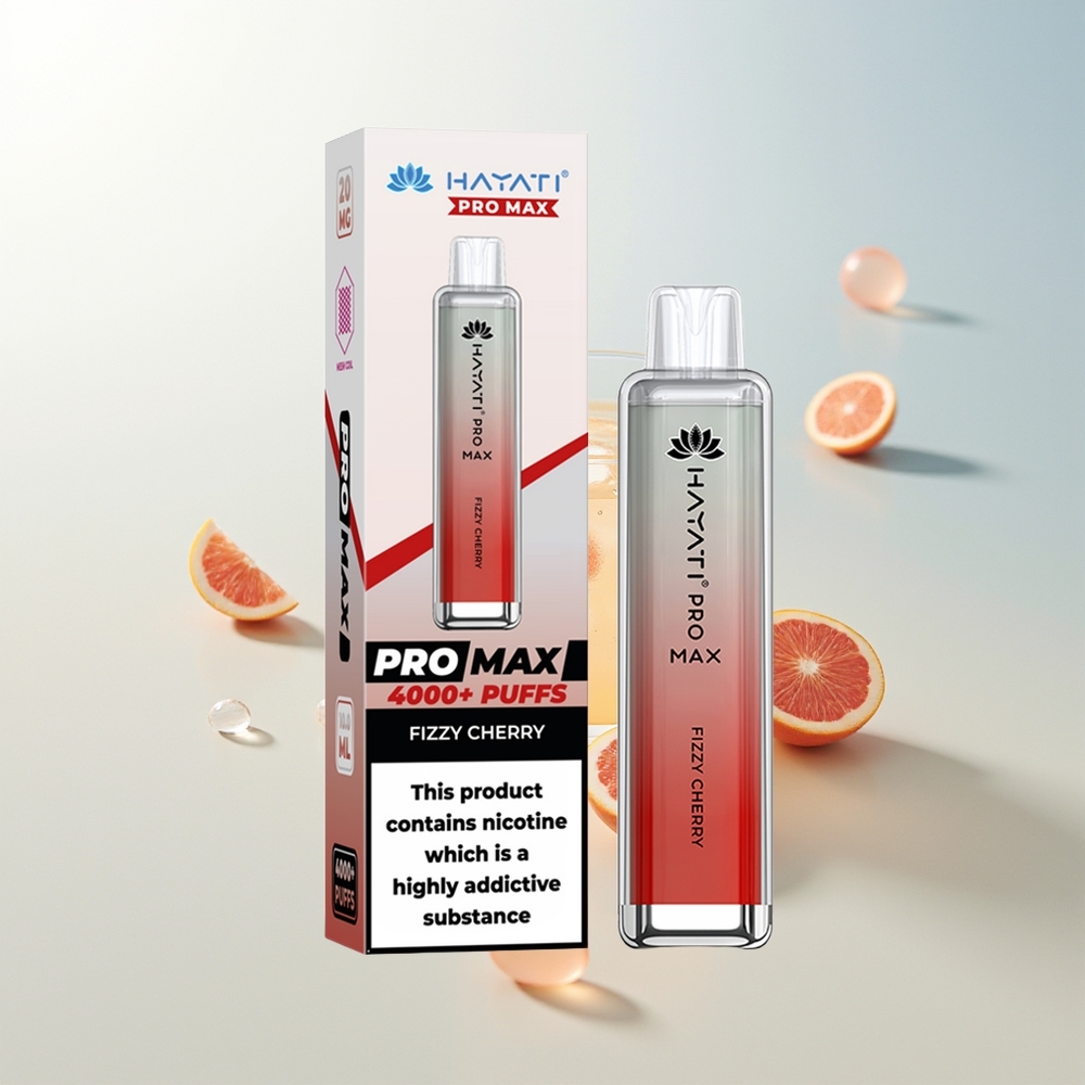 Hayati Pro Max 4000 Pufova Jednokratna Vape Frizija Trešnja Dual 11 Ohm Mesh Coil 1400mAh