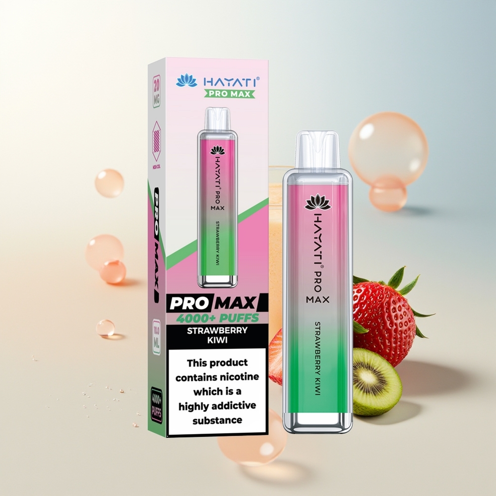 Hayati Pro Max 4000 Pufova Jednokratna Vape Jagoda Kivi 2 1400mAh