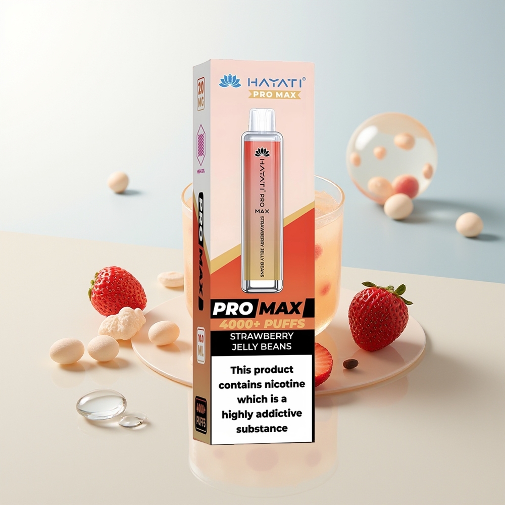 Hayati Pro Max 4000 Pufova Jednokratna Vape Jagoda Žele Bombonica 2 1400mAh