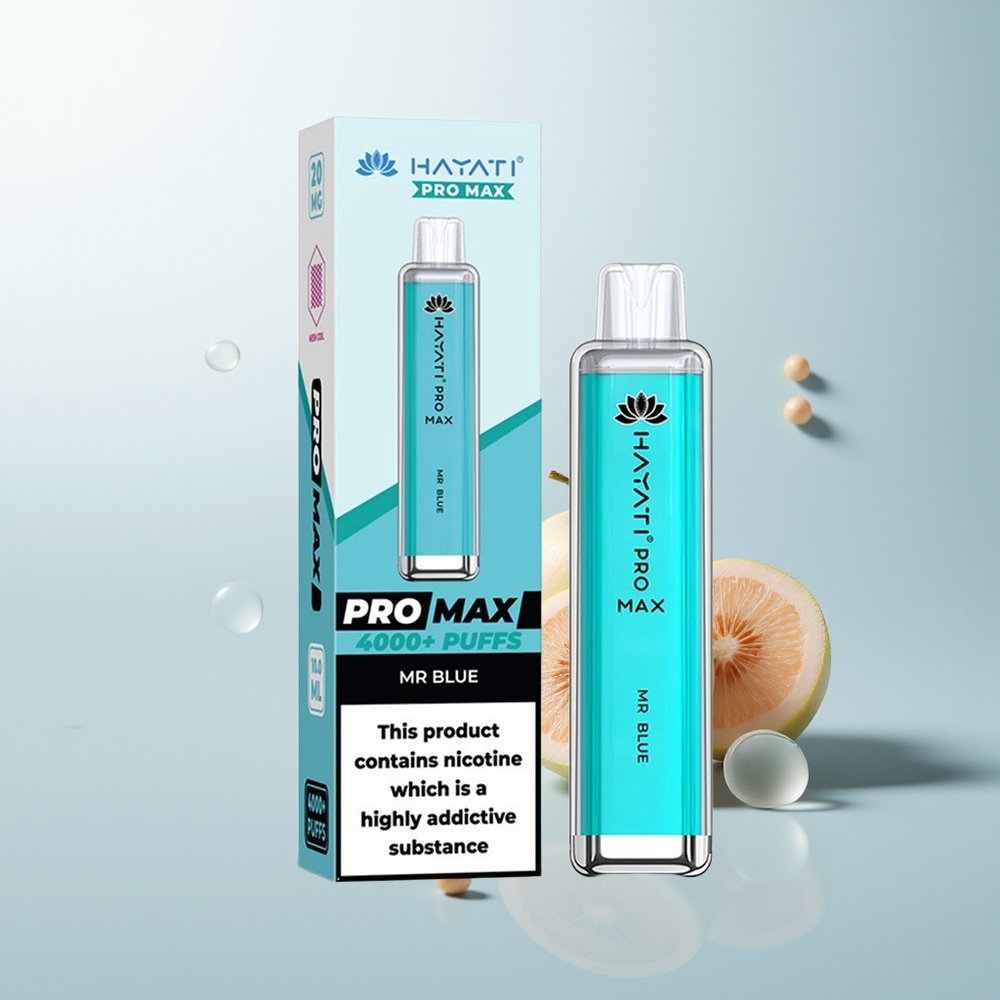 Hayati Pro Max 4000 Pufova Jednokratna Vape Plava + Dual 11 Ohm Mesh Coil + 1400mAh Baterija