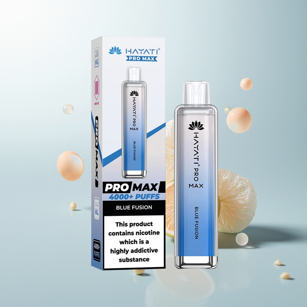 Hayati Pro Max 4000 Pufova Jednokratna Vape Plava Fuzija 5 Nikotina 1400mAh Baterija