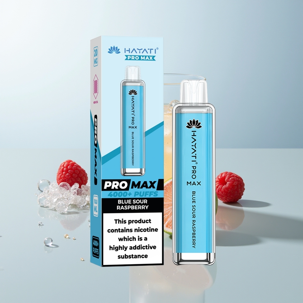 Hayati Pro Max 4000 Pufova Jednokratna Vape Plava Kisela Malina 2 Nicotine 1400mAh