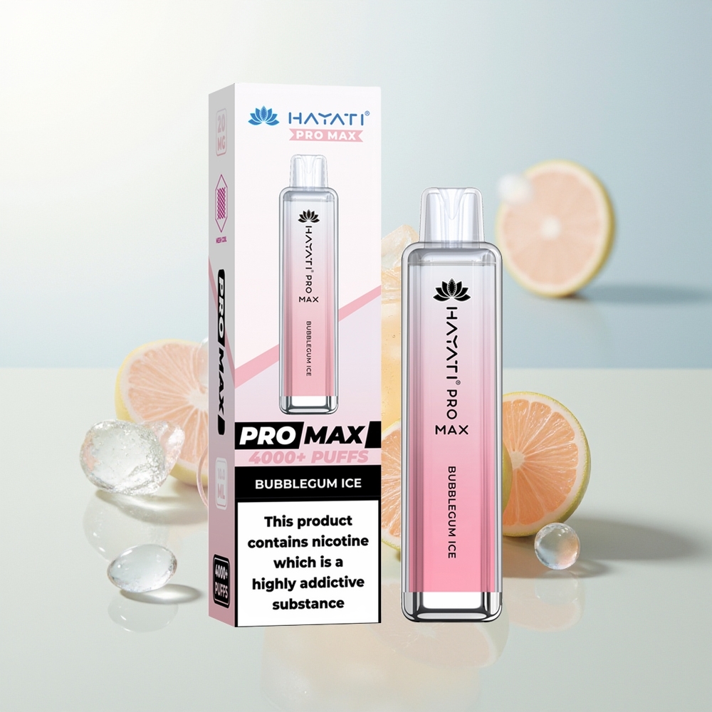 Hayati Pro Max 4000 Pufova Jednokratna Vape Žvakaći Led s 2ml Spremnikom i 1400mAh Baterijom