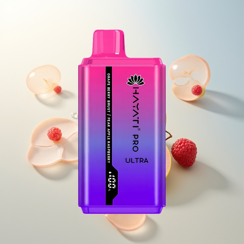Hayati Pro Ultra 15000 Puffs Jednokratna Vape Grozdna Bobica Kruška Jabuka Malina