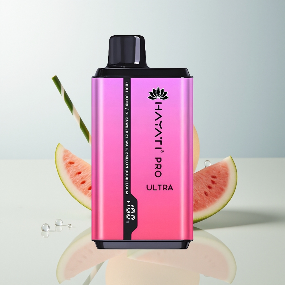 Hayati Pro Ultra 15000 Puffs Voćna Bomba Jagoda-Lubenica Bubblegum 850mAh 24ml