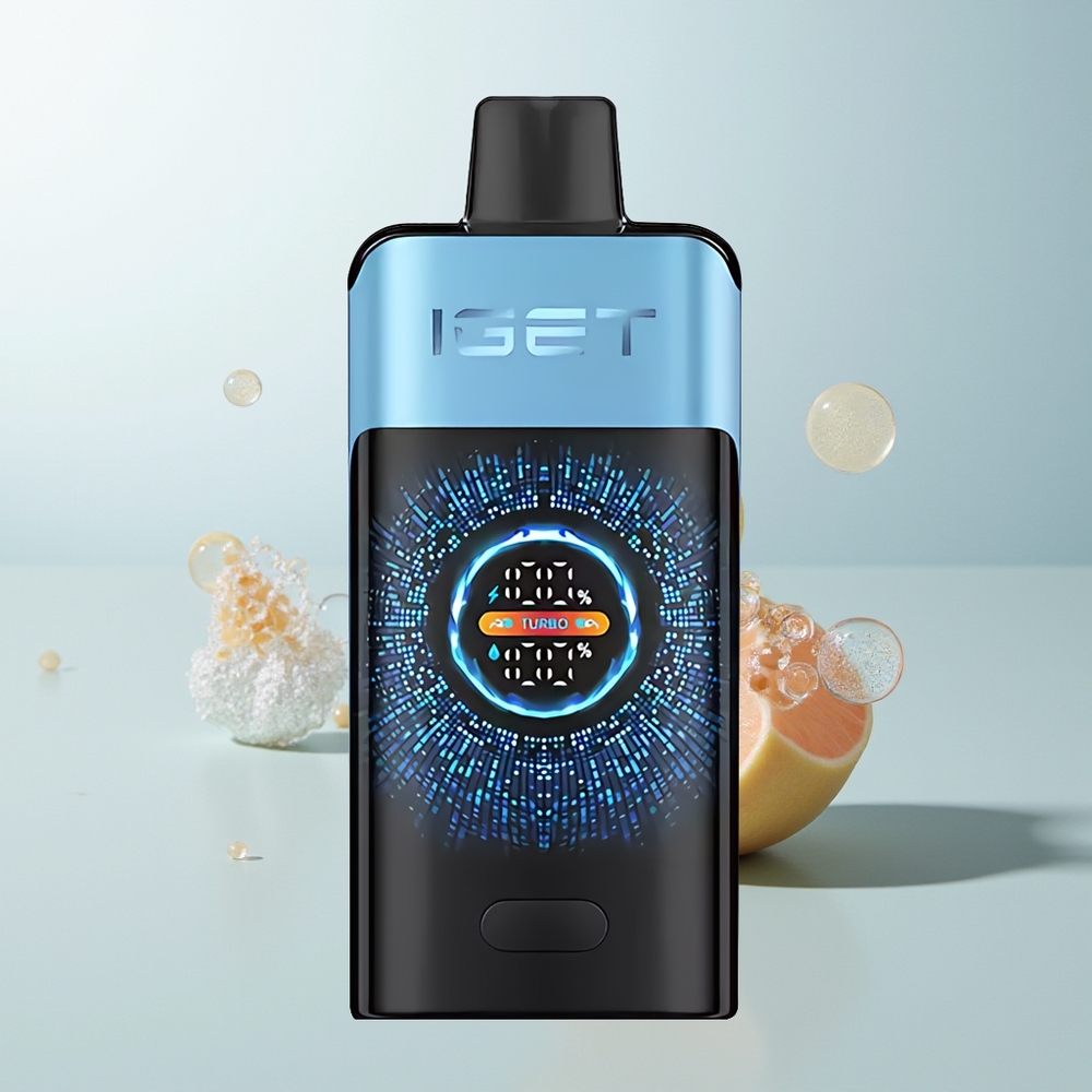 IGET ONE 12000 Puffova Jednokratna Vape Plavo Čudovište s Velikim Zakrivljenim Ekranom u Boji i 2700 mAh Baterijom