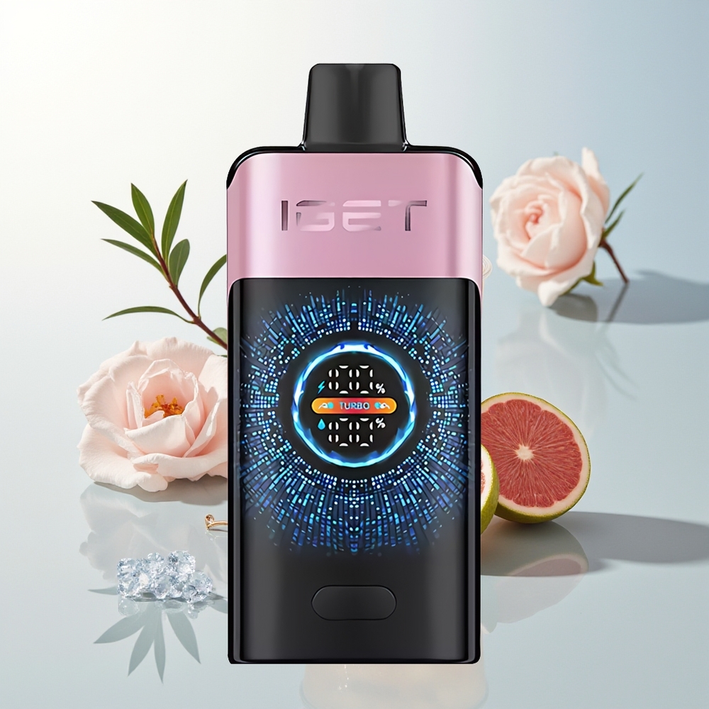 IGET ONE 12000 Puffs Jednokratna Vape Borovnica Led s 2700 mAh Baterijom i Velikim Zakrivljenim Ekranom u Boji