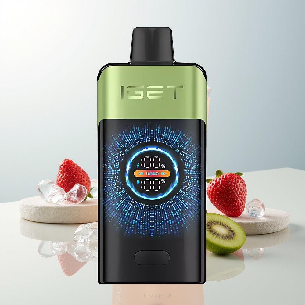 IGET ONE 12000 Puffs Jednokratna Vape Jagoda Kivi Led Dual Mesh Coil Large Curved Color Screen