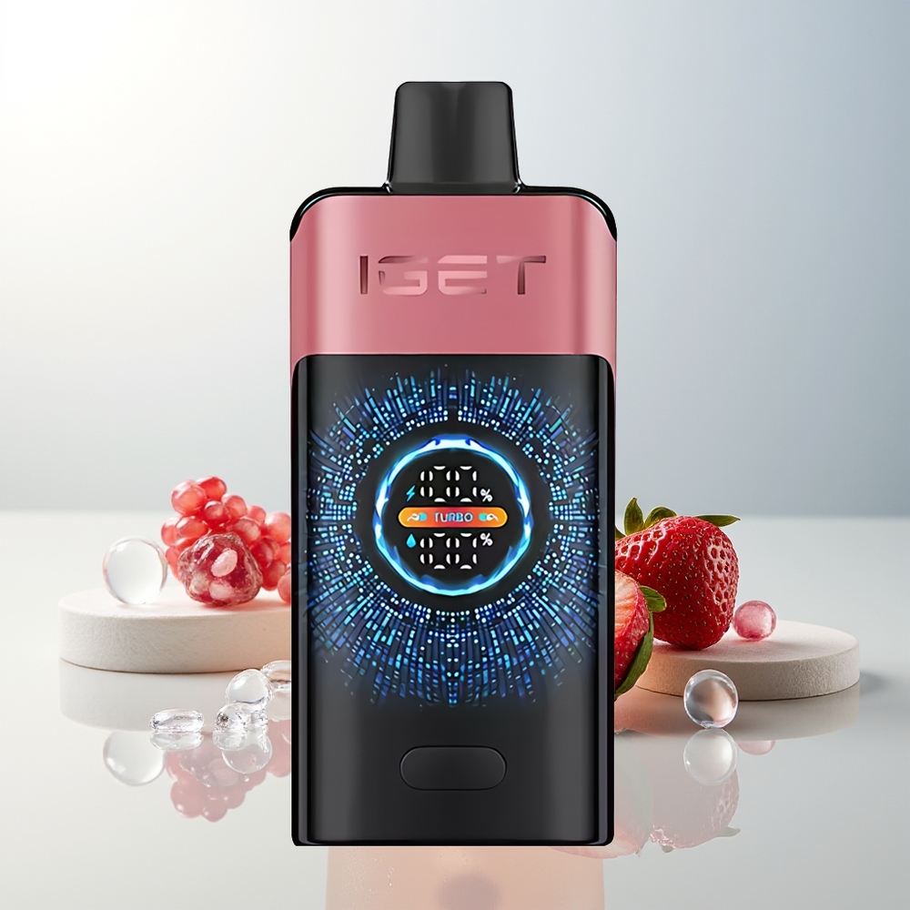 IGET ONE 12000 Puffs Jednokratna Vape Jagoda Narancača Led s 2700 mAh Baterijom i Velikim Zakrivljenim Ekranom u Boji