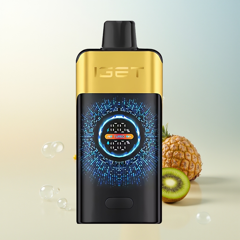 IGET ONE 12000 Puffs Jednokratna Vape Kivi Ananas 2700 mAh Veliki Zakrivljeni Zaslon u Boji
